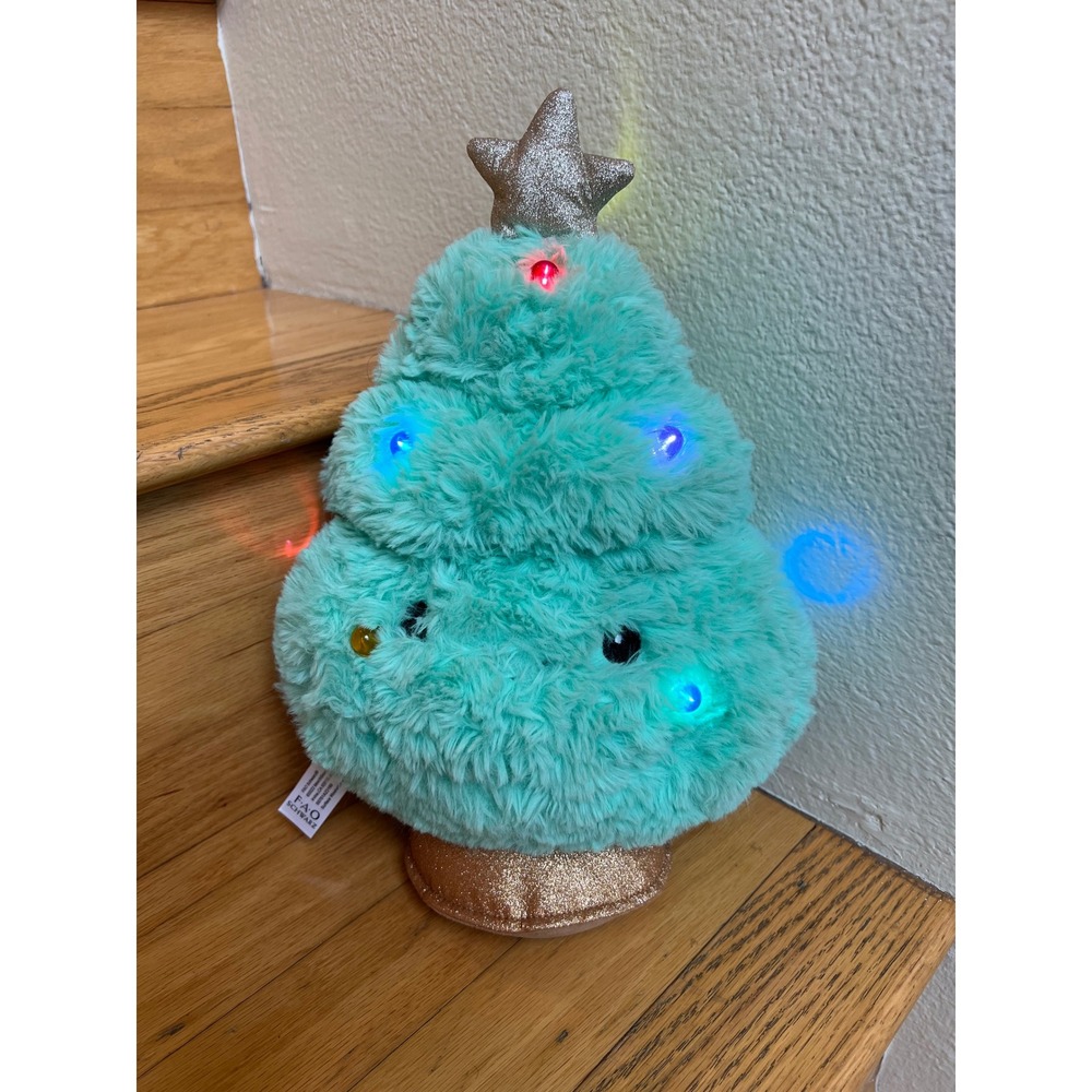 FAO Schwarz Glow Brights Mint‎ Green Plush LED Light Up Christmas Tree
